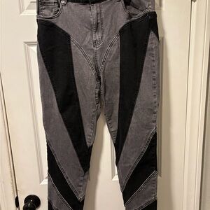 Ashley Stewart Black and Gray Women Jeans